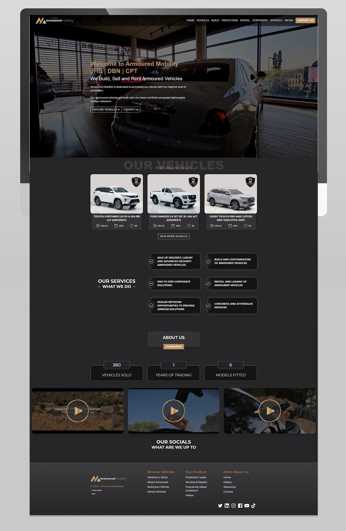 Armoured Mobility Website