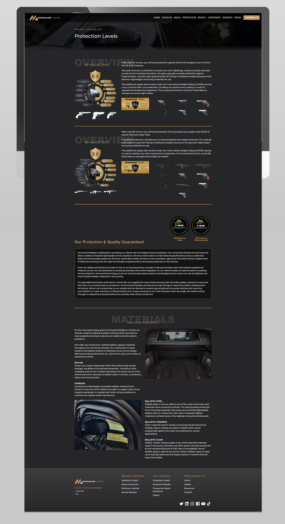 Armoured Mobility Website